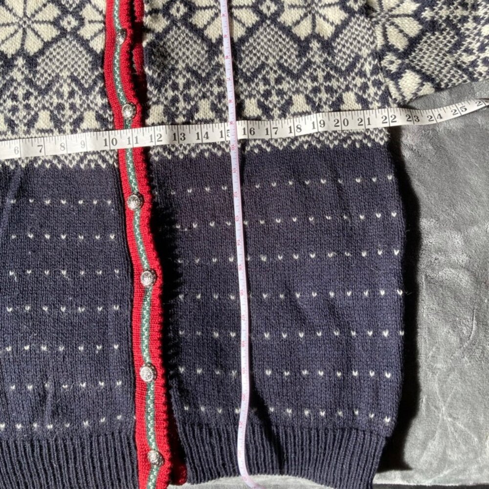 REI WOOL Cardigan vintage nordic - Picture 4 of 4